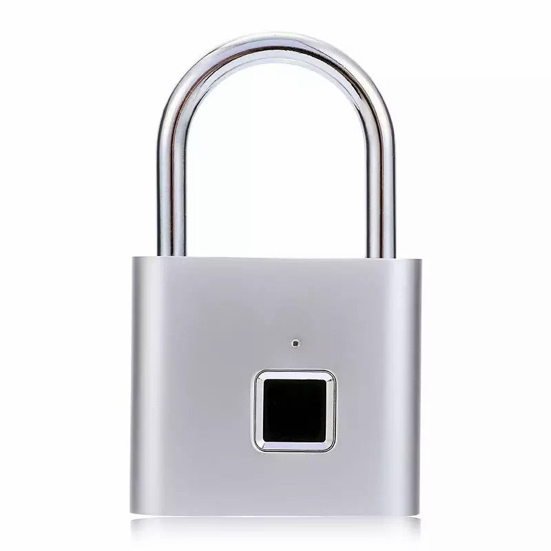 1pc Mini Smart Fingerprint Padlock, Small Portable Metal Security Antitheft Lock, Keyless USB Rechargeable Battery Suitcase Luggage Backbag Door Lock