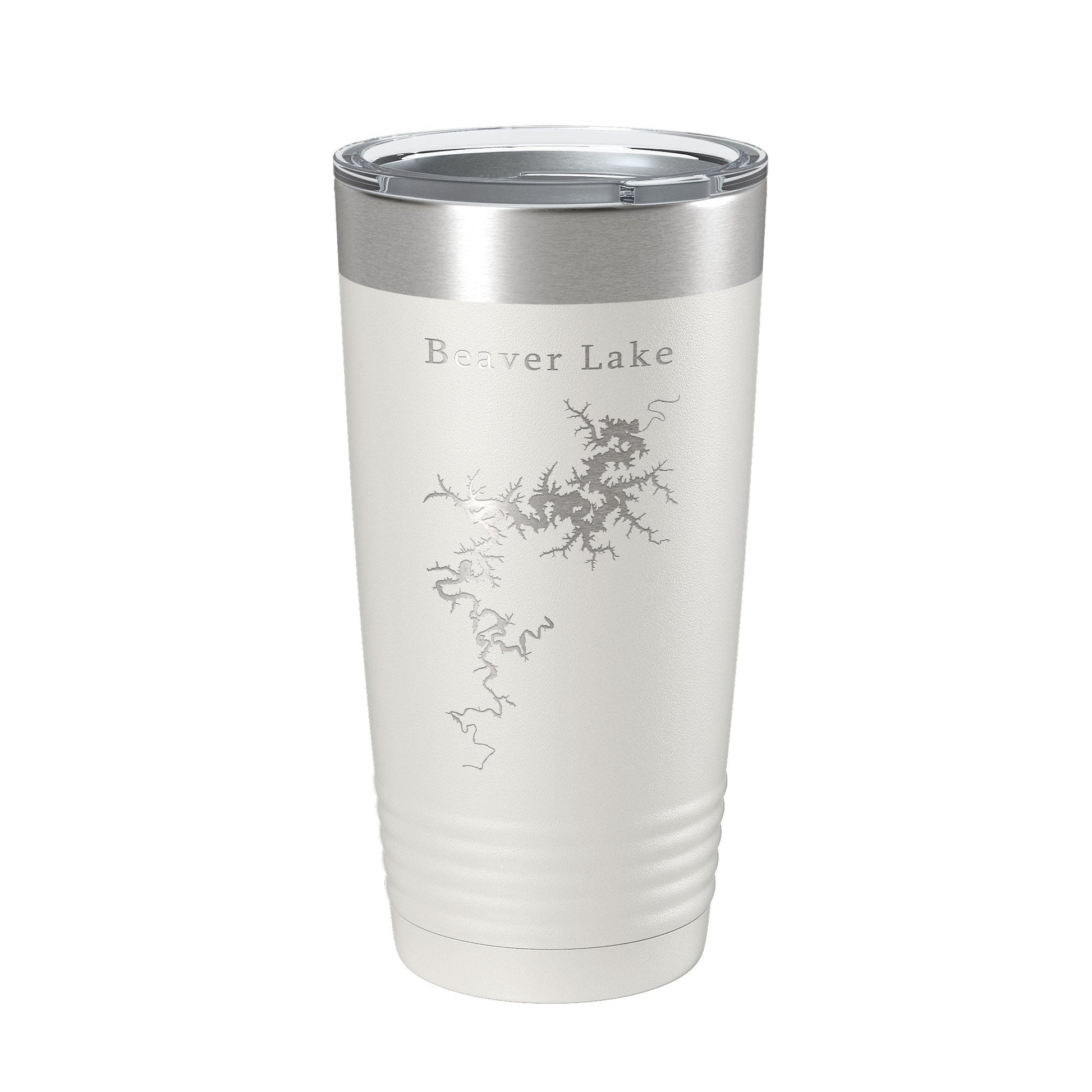 Beaver Lake Map Tumbler Travel Mug Insulated Laser Engraved Coffee Cup Arkansas 20 oz-1