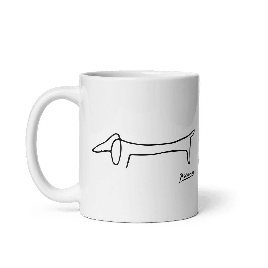 Pablo Picasso Dachshund Dog (Lump) Artwork Mug-0