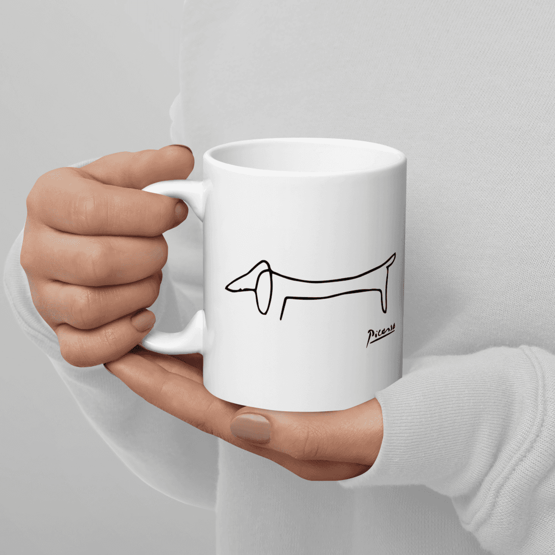 Pablo Picasso Dachshund Dog (Lump) Artwork Mug-3